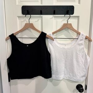 Classic Black and White Crop Tops